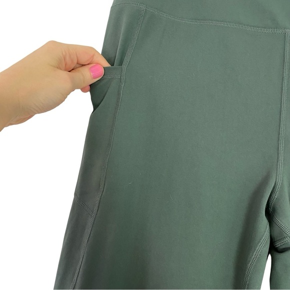 Gaiam OM High Rise Pocket Yoga Pant Womens Size XL Straight Leg Green Urban Chic - Picture 4 of 13